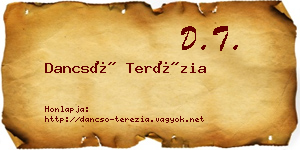 Dancsó Terézia névjegykártya
