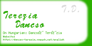 terezia dancso business card